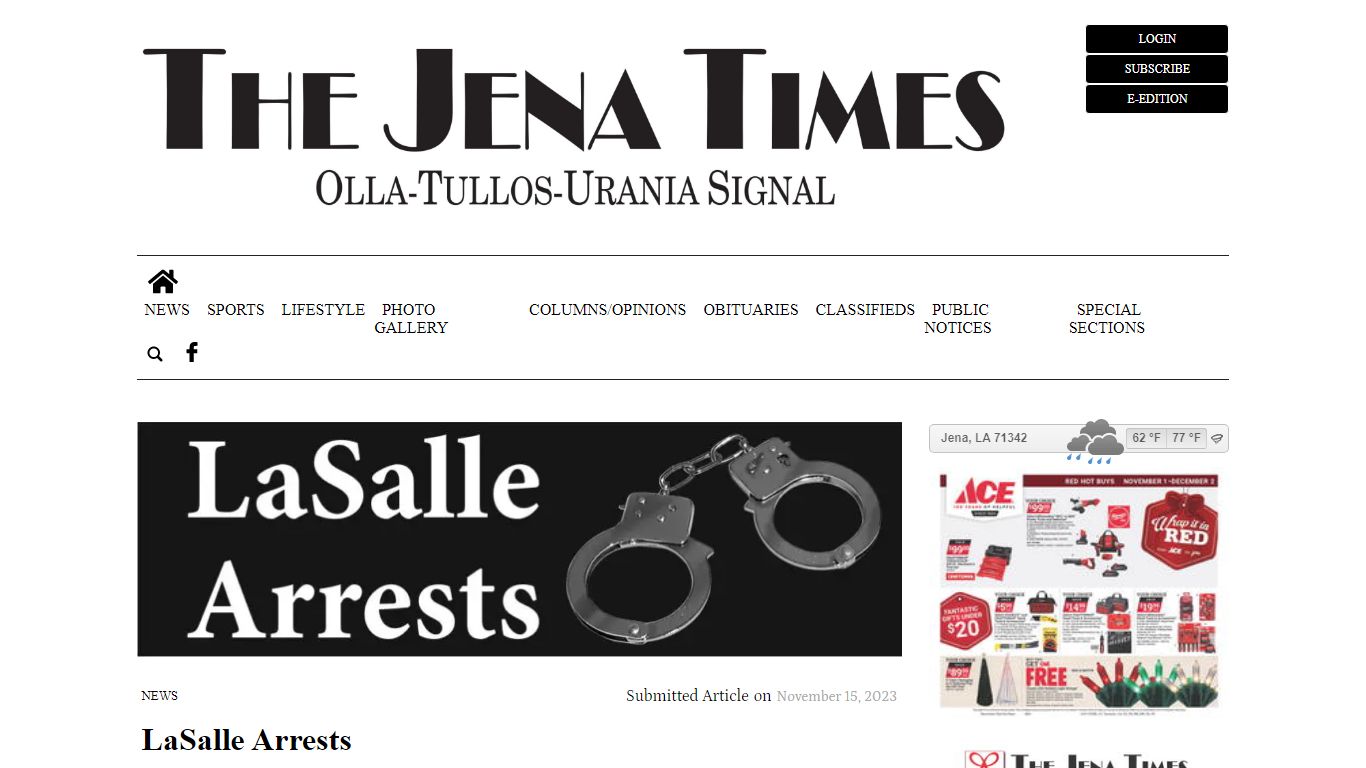 LaSalle Arrests - The Jena Times