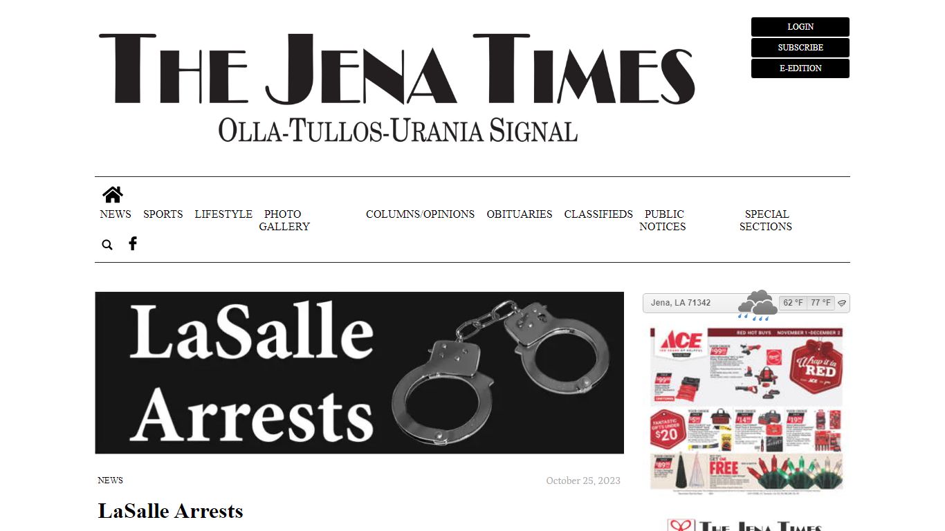 LaSalle Arrests - The Jena Times